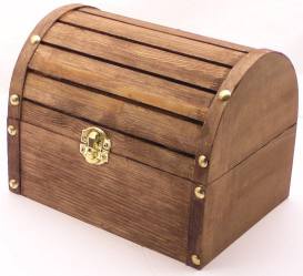 Brown Stain Treasure Chest